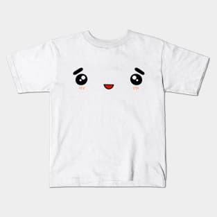 Cute Kawaii Happy Anime Facial Expression Kids T-Shirt